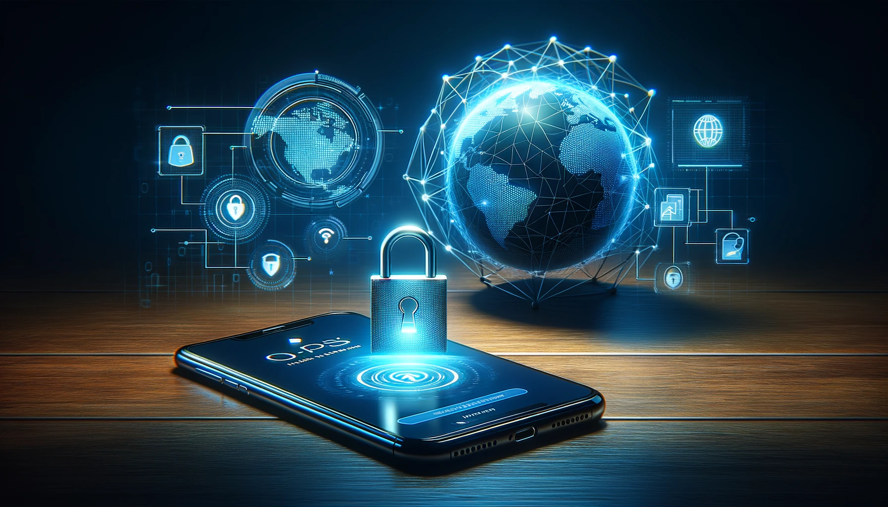 VPN bağlantısını gösteren akıllı telefon